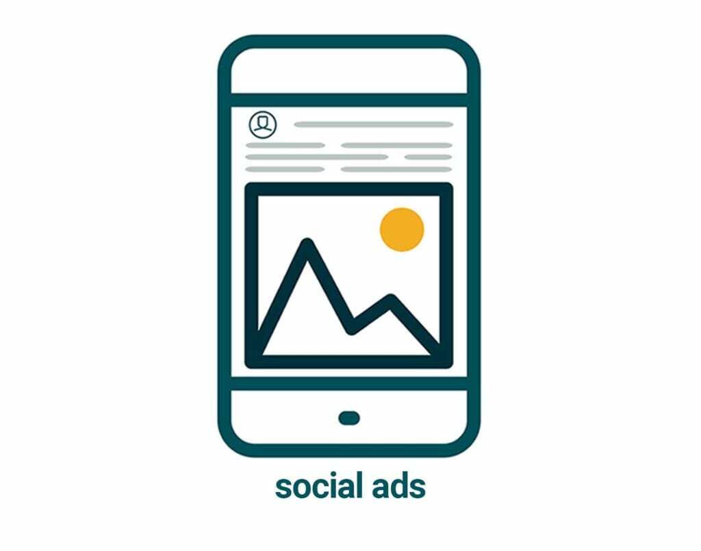 links to social media advertising page
